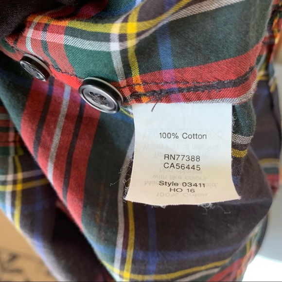 LAST CHANCE J.CREW Perfect Fit Tartan Button Down Shirt XXS - Picture 9 of 10